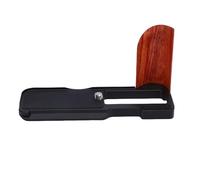 VBESTLIFE Staffa a L a Sgancio Rapido per Fotocamere power V1 in Alluminio con Impugnatura in Legno, Piastra a Forma di L per Treppiede Arca con Foro Filettato da 1/4 di Pollice per (BLACK)