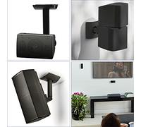 VBESTLIFE Staffa per Altoparlante per Montaggio a Parete Facile da Installare Compatta e Pratica per Tutti i Modelli (BLACK)