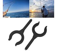 VBESTLIFE Staffa Porta Canna da Pesca con Blocco Remo per Barche, Scalmo Hardware per Gommoni Marini Lucchetti per Remi in Plastica Leggera, Set di Remi per Canoa Kayak, 2 Pezzi Neri (BLACK)