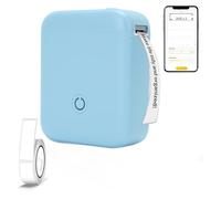 VBESTLIFE Stampante per Etichette Bluetooth Portatile, Stampante Termica Senza Inchiostro Tascabile con Modelli Multipli, per Casa, Scuola, Organizzazione di Ufficio (BLUE)
