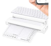 VBESTLIFE Stampante Portatile Senza Inchiostro con Tecnologia Termica Bluetooth Wireless, Supporta Lettere da 8,5x11 Pollici, Carta da 2-8,5 Pollici di Larghezza, Include Staffa per una (WHITE)