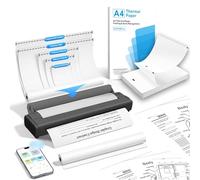 VBESTLIFE Stampante Portatile Senza Inchiostro con Tecnologia Termica Bluetooth Wireless, Supporta Lettere da 8,5x11 Pollici, Carta da 2-8,5 Pollici di Larghezza, Include Staffa per una (BLACK)