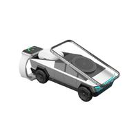 VBESTLIFE Stazione di Ricarica Wireless 3 in 1 per IOS e Android, Caricabatterie Rotante per Modello di Auto in Scala 1:25 con Luce Ambientale, 15 W, per Telefoni, Auricolari, Orologio (SILVER)