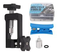 VBESTLIFE Strumento di Inserimento del Driver Dell'ago Aggiornato, Strumento di Inserimento del Tubo del Freno a Disco Idraulico della Bici con Tagliatubo