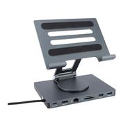 VBESTLIFE Supporto Hub USB C, Supporto per Tablet Docking Station Adattatore 7 in 1 con HDMI 4K 30Hz, RJ45 Gigabit Ethernet, USB 3.0, Ricarica PD 100 W