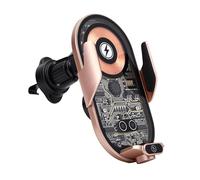 VBESTLIFE Supporto per Auto con Ricarica Wireless da 15 W, Supporto per Auto con Bloccaggio Automatico con Magnete a Rilevamento Intelligente con Ricarica Rapida Cablata da 66 W per Prese