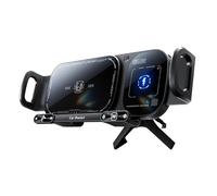 VBESTLIFE Supporto per Auto Girevole con Ricarica Wireless, Supporto per Telefono Automatico con Ricarica Rapida da 15 W con Rotazione Intelligente di 90° per Telefono, Tablet, per la