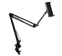 VBESTLIFE Supporto per Tablet con Rotazione a 360°, Braccio Regolabile e Morsetto, per Scrivania e Struttura Letto, Telecomando Bluetooth