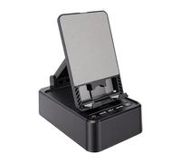 VBESTLIFE Supporto per Telefono con Altoparlante Bluetooth con Luce LED, Altoparlante Portatile Pieghevole Suono Surround a 360° per i Viaggi
