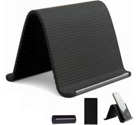 VBESTLIFE Supporto per Telefono in Silicone, Antiscivolo, Pieghevole (BLACK)
