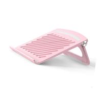 VBESTLIFE Supporto Pieghevole per Laptop Supporto Portatile Ergonomico Antiscivolo con Raffreddamento Cavo per Scrivania per Notebook (PINK)