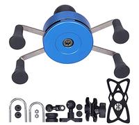 VBESTLIFE Supporto Universale per Cellulare da Manubrio, Design X Caricato a Molla con 13 Accessori per IOS 7 8 SE X XS XR (A(blu))