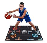 VBESTLIFE Tappetino da Allenamento Portatile per Basket, Tappetino da Allenamento Agile e Muto Antiscivolo, da per Interni Ed Esterni per Coordinazione con