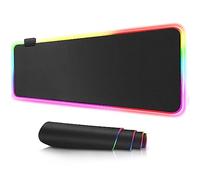 VBESTLIFE Tappetino per Mouse da Gioco RGB, Tappetino da Tavolo LED Antiscivolo Ispessito di Grandi Dimensioni, Tappetino per Tastiera per Computer Morbido e Impermeabile per Giocatori