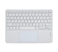 VBESTLIFE Tastiera Bluetooth da 10 pollici con smartphone touchpad per tablet, laptop e computer desktop (bianco)