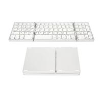 VBESTLIFE Tastiera Bluetooth Pieghevole Wireless Portatile, Tripla Pieghevole Con Tastierino Numerico, Da Viaggio Tascabile, Supporta la Connessione di Dispositivi