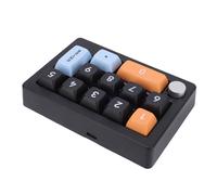 VBESTLIFE Tastiera da Gioco Meccanica da 12 Tasti, con una Mano | Tastiera Macro Programmabile con Retroilluminazione RGB, Manopola Joystick e Switch Caldi Swappabili (BLACK)