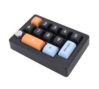 VBESTLIFE Tastiera da Gioco Meccanica da 12 Tasti, Tastiera Macro Programmabile con una Manopola, Retroilluminazione RGB Scambiabile Calda per Vittorie OS X (BLACK)