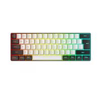 VBESTLIFE Tastiera da Gioco Mini a Membrana con 61 Tasti, Retroilluminata RGB, Portatile e Compatta, per Giocatori PC, Dattilografi e Viaggiatori (Bianco e)