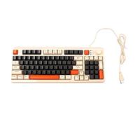 VBESTLIFE Tastiera da Gioco, Tastiera per Computer Cablata USB a 94 Tasti con Retroilluminazione a LED, per Win XP, per Vista, per Win 7, per Win 8, per Laptop OS X (Versione dell'ape)