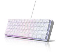 VBESTLIFE Tastiera per Computer, Membrana Retroilluminata RGB Cablata USB a 61 Tasti Portatile e Compatta Zero Lag con 25 Tasti Senza Conflitti Anti-ghosting per Giochi di Lavoro