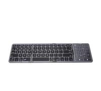 VBESTLIFE Tastiera Pieghevole, Tastiera Portatile Wireless Bluetooth 5.3 con Trackpad Multitouch e Tastierino Numerico, per Smartphone Tablet Laptop PC