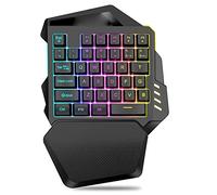 VBESTLIFE Tastiera RGB Una Mano da Gioco - 35 Tasti Wireless Tipo C 2.4G Mini per PC Gamer