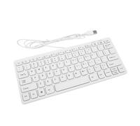 VBESTLIFE Tastiera USB, Tastiera Wireless a 78 Tasti con Interruttore Silenzioso (WHITE)