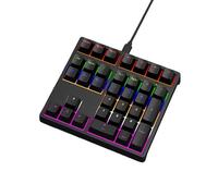 VBESTLIFE Tastierino Numerico Meccanico Cablato, Tastierino Numerico a 34 Tasti con Interruttore Blu con Retroilluminazione RGB e Cavo di Tipo C Staccabile, per PC Desktop Portatile (BLACK)