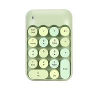 VBESTLIFE Tastierino Numerico Wireless 2.4G Copritasto Rotondo Colorato retrò, Basso Rumore, Plug and Play, Design Ergonomico