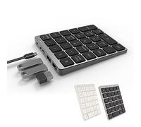 VBESTLIFE Tastierino Numerico Wireless, Tastiera Numerica Bluetooth 28 Tasti Tastierino Numerico Sottile per contabilità Finanziaria in Lega di Alluminio Ricaricabile, per Laptop, PC,