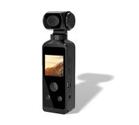 VBESTLIFE Telecamera Corpo 4K con Microfono Esterno, Mini Videocamera Video e Audio con Obiettivo con Rotazione di 270° e Guscio Impermeabile per Sport All'aria Aperta