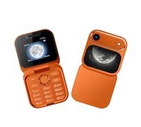 VBESTLIFE Telefono Cellulare Sbloccato 2G, Telefono Cellulare per Anziani Doppia SIM con Bluetooth 4.0, MP3, Pulsanti Grandi e Altoparlante, Jack per Cuffie da 3,5 Mm (ORANGE)