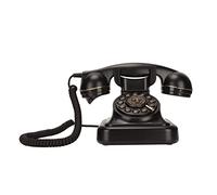 VBESTLIFE Telefono Fisso Vintage con Pulsante a Disco Vecchio Stile, Telefono con Filo retrò, Supporta la Regolazione del Volume per L'arredamento 'ufficio Domestico