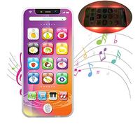 VBESTLIFE Telefono Musicale Multifunzionale Giocattolo LED Cellulare da Gioco per Bambini, 8 Effetti Sonori per L'apprendimento Precoce / Macchina per Storie in età Prescolare (PURPLE)