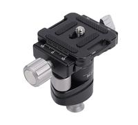 VBESTLIFE Testa a Sfera per Treppiede con Piastra a Sgancio Rapido da 1/4", Supporto per Testa a Sfera a 360° in Alluminio per Monopiede, DSLR, Videocamera