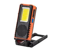 VBESTLIFE Torcia Portatile Portatile per Riparazione Auto, Luce da Lavoro a LED Multifunzionale con Magnete e AltoparlanteProiettore COB Luci di Riparazione Ricaricabili USB (WK05)