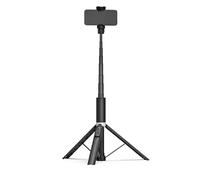 VBESTLIFE Treppiede per Selfie con Apertura Automatica e Chiusura, Treppiede da Viaggio Estensibile a 8 Sezioni con Doppio Supporto per Slitta Fredda, Telecomando Bluetooth, Supporto per