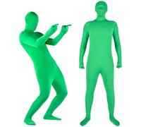 VBESTLIFE Tuta con Schermo Verde, Tuta Intera Unisex per Il Corpo Intero con Design Diviso per Film Fotografici(180 cm)