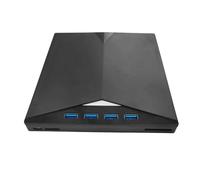 VBESTLIFE Unità DVD Esterna, Masterizzatore CD DVD RW Portatile USB 3.0 con Lettore di Schede e velocità di Scrittura 24X per Wins 7 8 10 11, per Linux, per OS X