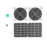 VBESTLIFE Ventilatore Alimentato da Pannello Solare, Doppio Ventilatore da 12 Pollici, Alimentato da Pannello Solare da 100 W, Impermeabile, per Piccoli Pollai da Interno, Serre,