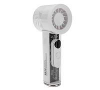 VBESTLIFE Ventilatore Portatile, Mini Ventilatore Ricaricabile con Display LED con Custodia Trasparente, Batteria da 3000 MAh, Ricarica Rapida 4 Ore, Ventola di Raffreddamento USB Portatile da 6,08