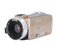 VBESTLIFE Videocamera 1080P, Videocamera da 30 MP per Visione Notturna a Infrarossi con Zoom 18X LCD IPS da 3,0 Pollici, Webcam, Visione Notturna a Infrarossi, per Vlogging YouTube (GOLD)