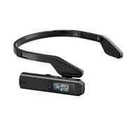 VBESTLIFE Videocamera HD da 2,7K Montata Sulla Testa con Stabilizzazione a 2 Assi e Controllo APP WiFi, Videocamera Vlog Indossabile con Schermo da 0,96 Pollici per il Ciclismo (Senza scheda di