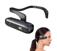VBESTLIFE Videocamera Montata a Testa 4K, Ultra HD 4K 60fps 42MP Camcarino Vlog a Mani Indossabili, Stabilizzatore a 2 Assi, App WiFi, Messa a Fuoco Automatica