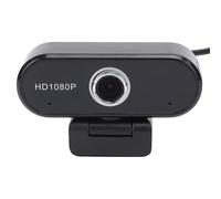 VBESTLIFE Webcam Full HD 1080P con Microfono, Obiettivo Grandangolare, USB 2.0, Rotazione a 360°, Plug and Play, per Studio e Lavoro Online, Videochiamate