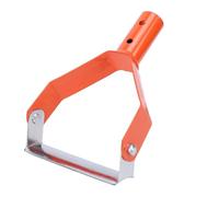 VBESTLIFE Zappa a Staffa, Mini Attrezzo da Giardinaggio con Testa Trapezoidale Cava per Diserbo, Allentamento, Scavo, Piantagione, Acciaio al Carbonio Forgiato a Mano (Orange)