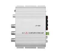 VBESTLIFER Mini HiFi 2.1 Stereo Bass Auto Car Home Amplificatore di Potenza Amplificatore Digitale(Silver)