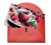 VBFKL Biglietto di compleanno con buste, biglietti di auguri vuoti, biglietti per tutte le occasioni, biglietti di auguri per pensare a te, biglietti di condoglianze, bevanda lampone, biglietto vuoto