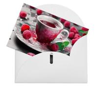 VBFKL Biglietto di compleanno con buste, biglietti di auguri vuoti, biglietti per tutte le occasioni, biglietti di auguri per pensare a te, biglietti di condoglianze, bevanda lampone, biglietto vuoto